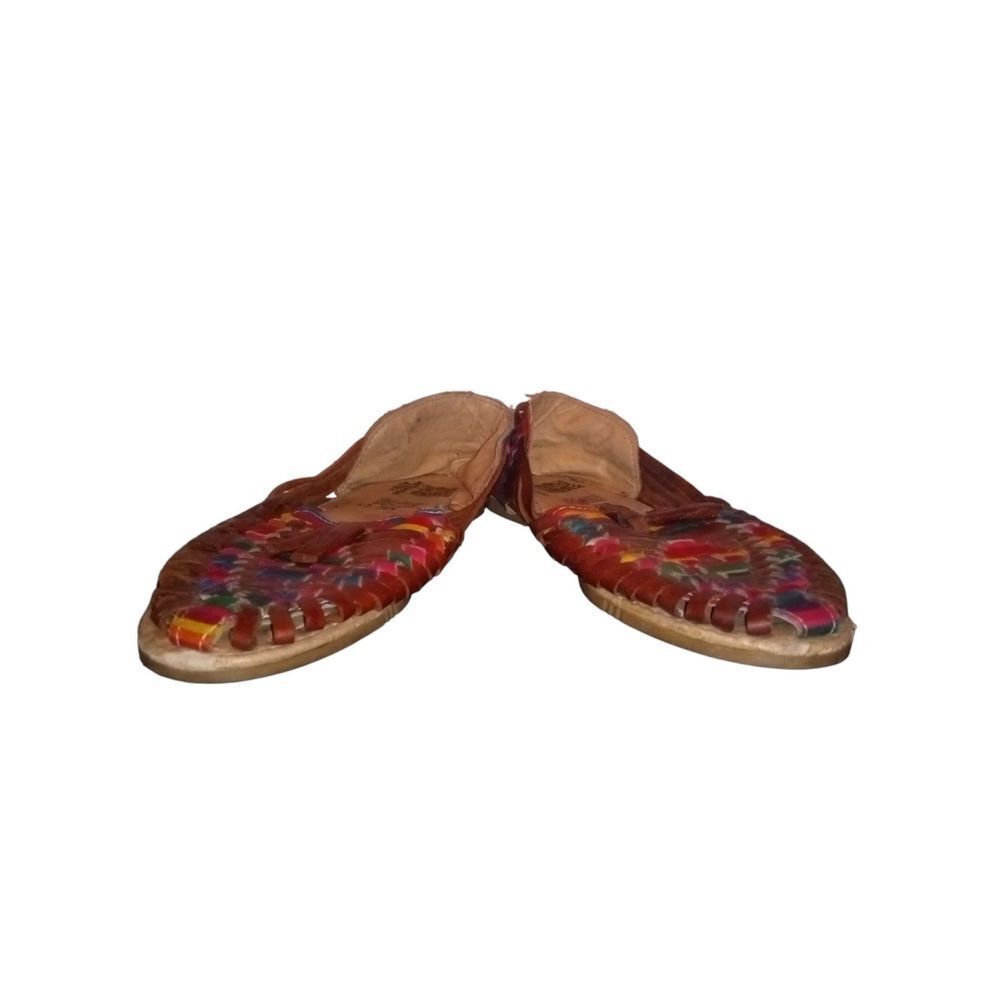 Huarache multicolor leather slip ons‎